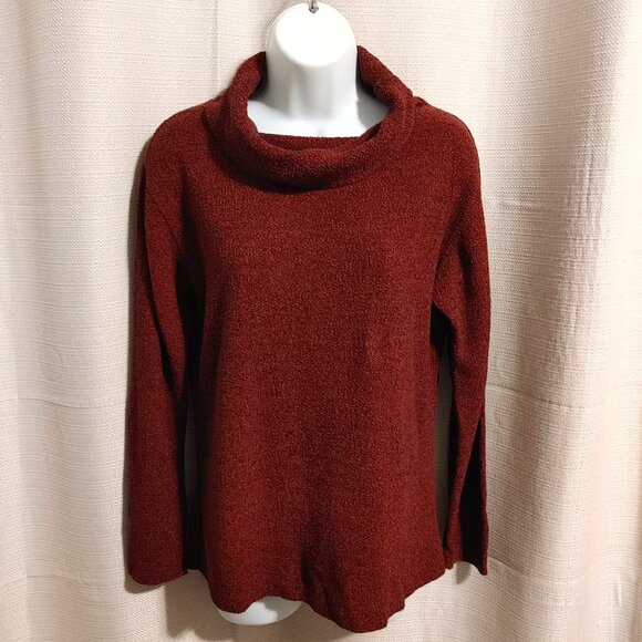 (3/$20) Vintage Margaret Winters Women's Cowl Neck Sweater Burgundy Size XS - Picture 1 of 12